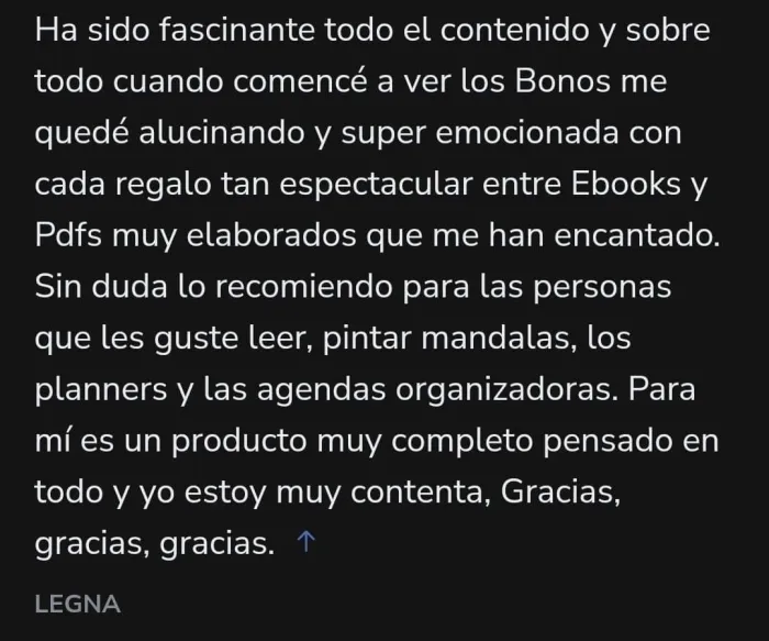 Testimonio de Legna sobre los bonos